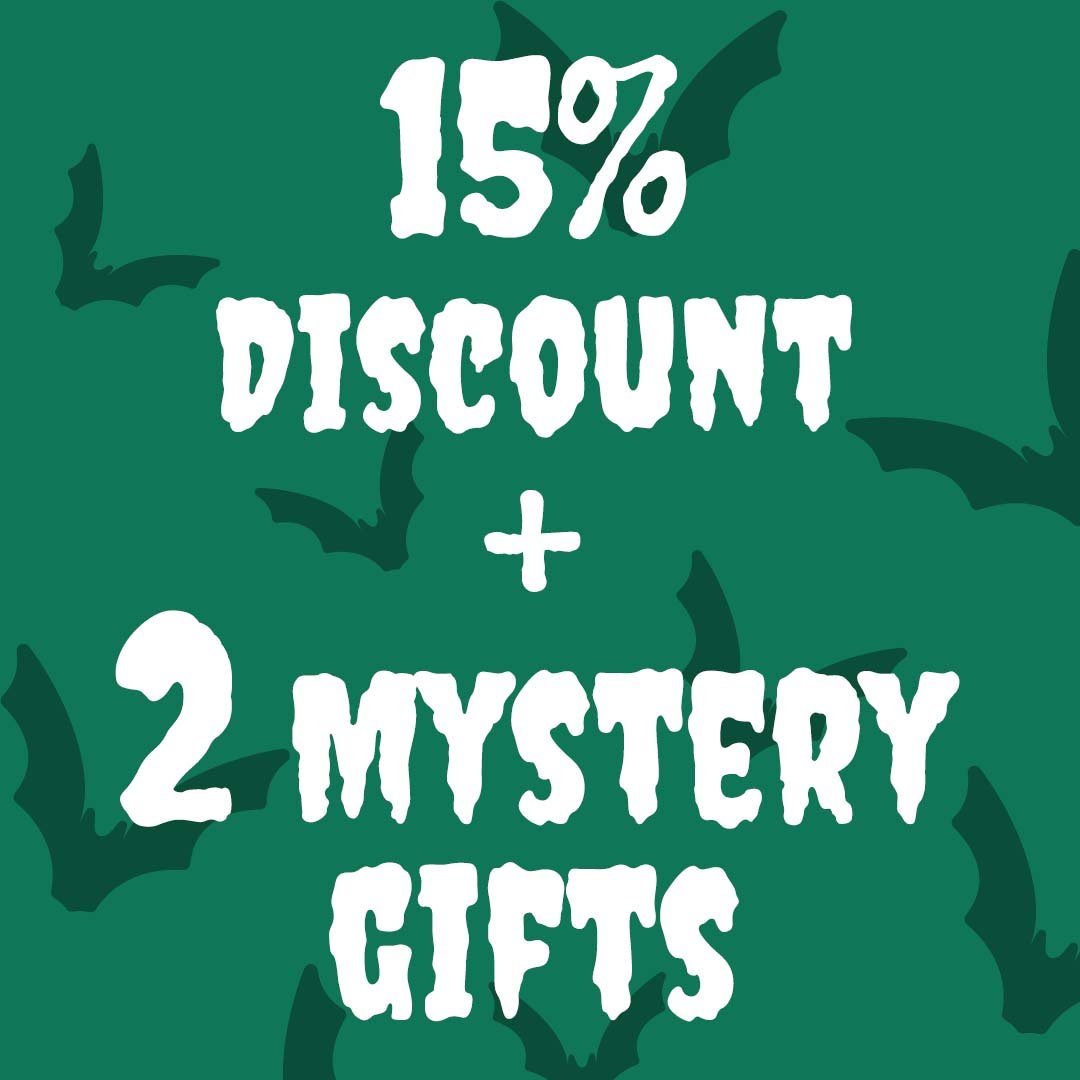 5 stamps = 15% Discount + 2 Mystery Gifts