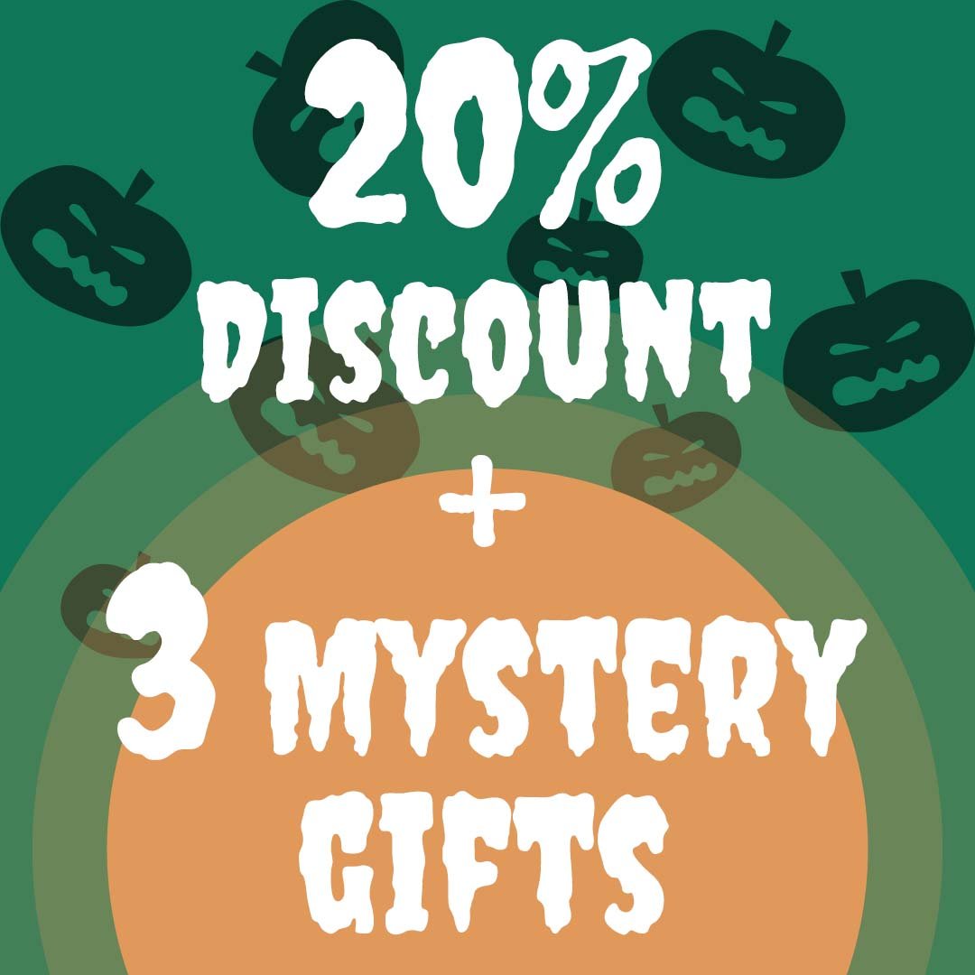 6 stamps = 20% Discount + 3 Mystery Gifts